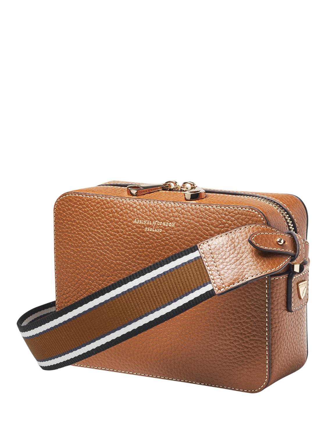 Product image 3 of 7, which shows Aspinal of London The Camera Cross Body Bag, Tan