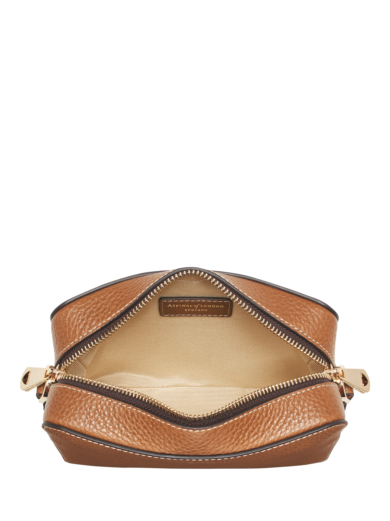 Product image 6 of 7, which shows Aspinal of London The Camera Cross Body Bag, Tan