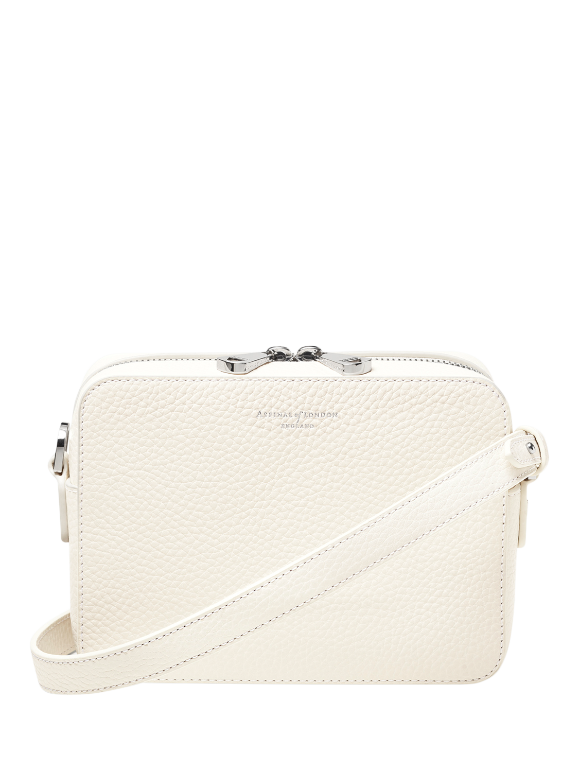 Product image 2 of 6, which shows Aspinal of London The Camera Cross Body Bag, Chalk White