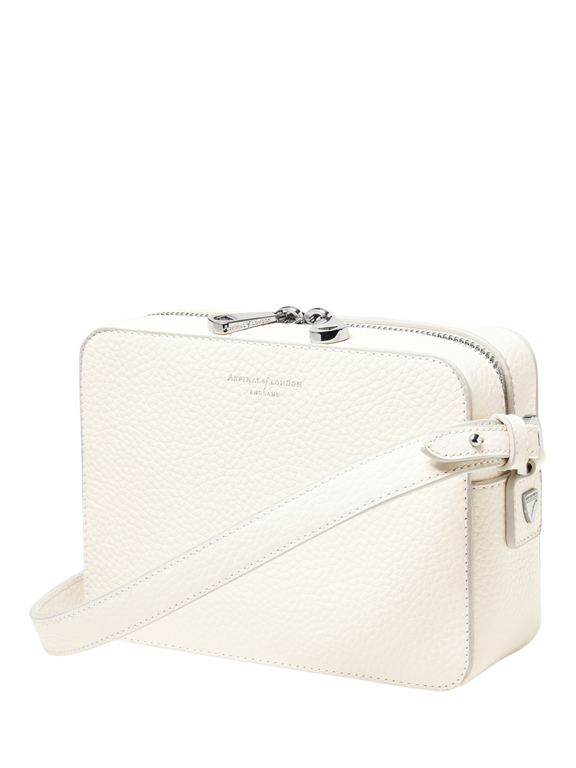 Product image 4 of 6, which shows Aspinal of London The Camera Cross Body Bag, Chalk White