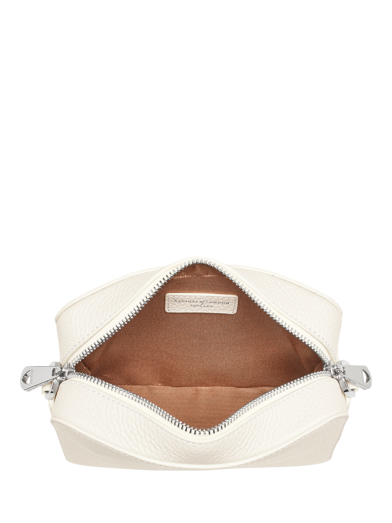 Product image 6 of 6, which shows Aspinal of London The Camera Cross Body Bag, Chalk White