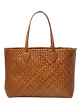 Aspinal of London Island Woven Leather Large Tote Bag, Tan