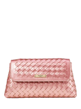 Aspinal of London Sunrise Sunset Leather Slot Weave Clutch Bag