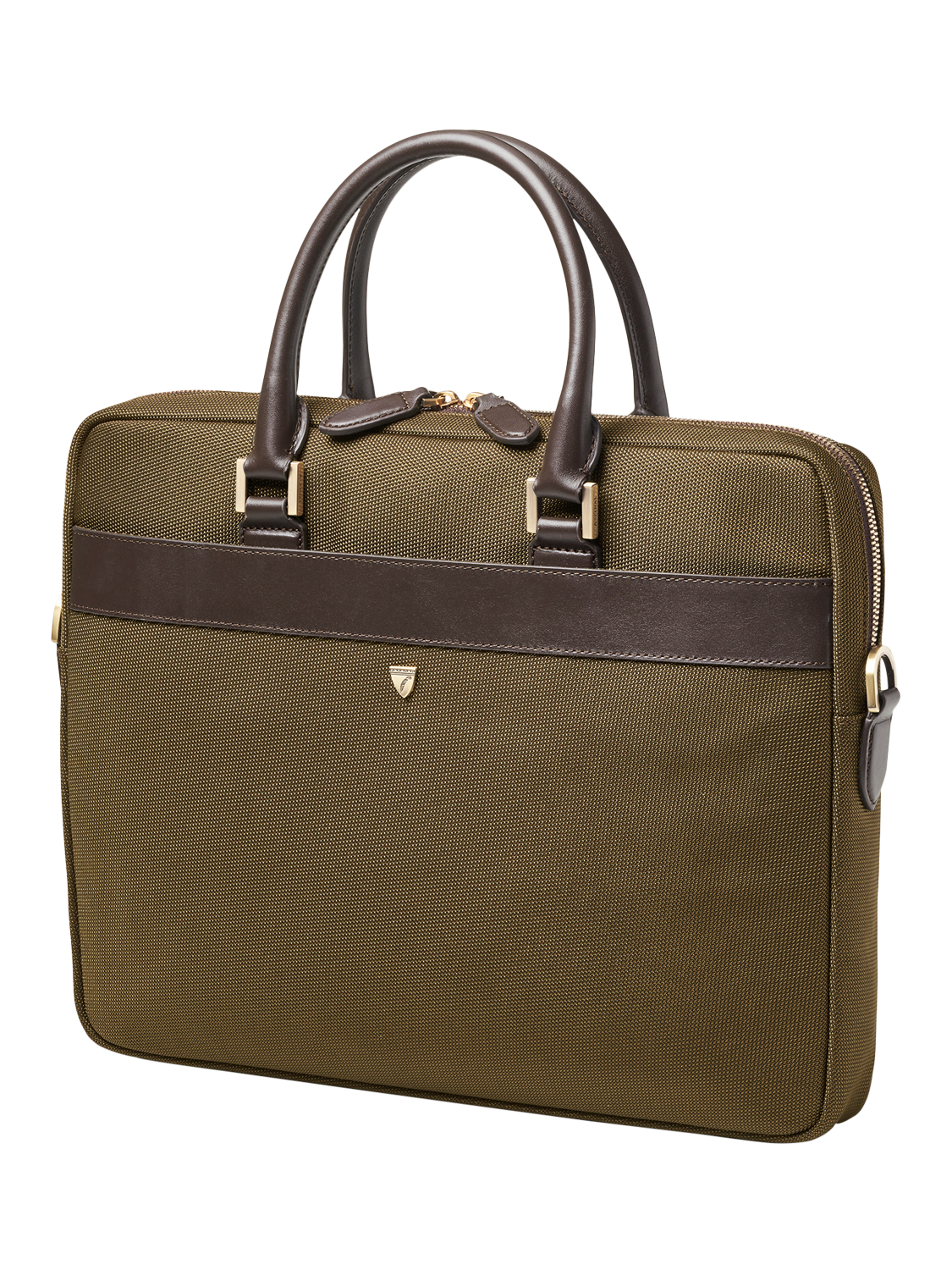 Product image 4 of 7, which shows Aspinal of London Slim Briefcase, Khaki