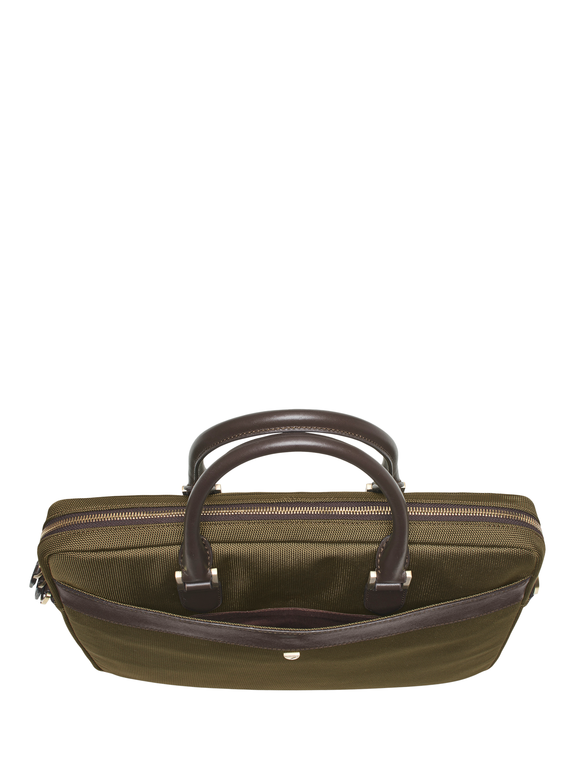 Product image 5 of 7, which shows Aspinal of London Slim Briefcase, Khaki