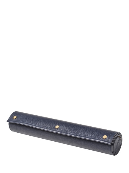 Aspinal of London Travel Backgammon Set, Navy - view 2, Navy