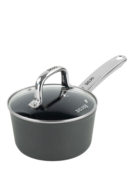 Dojo Yumi Neverstick Non-Stick Saucepan & Lid, Black