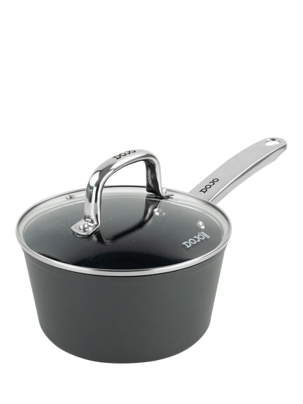 Dojo Yumi Neverstick Non-Stick Saucepan & Lid, Black