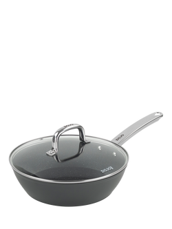 Dojo Yumi Neverstick Non-Stick Saute Pan & Lid, 26cm, Black