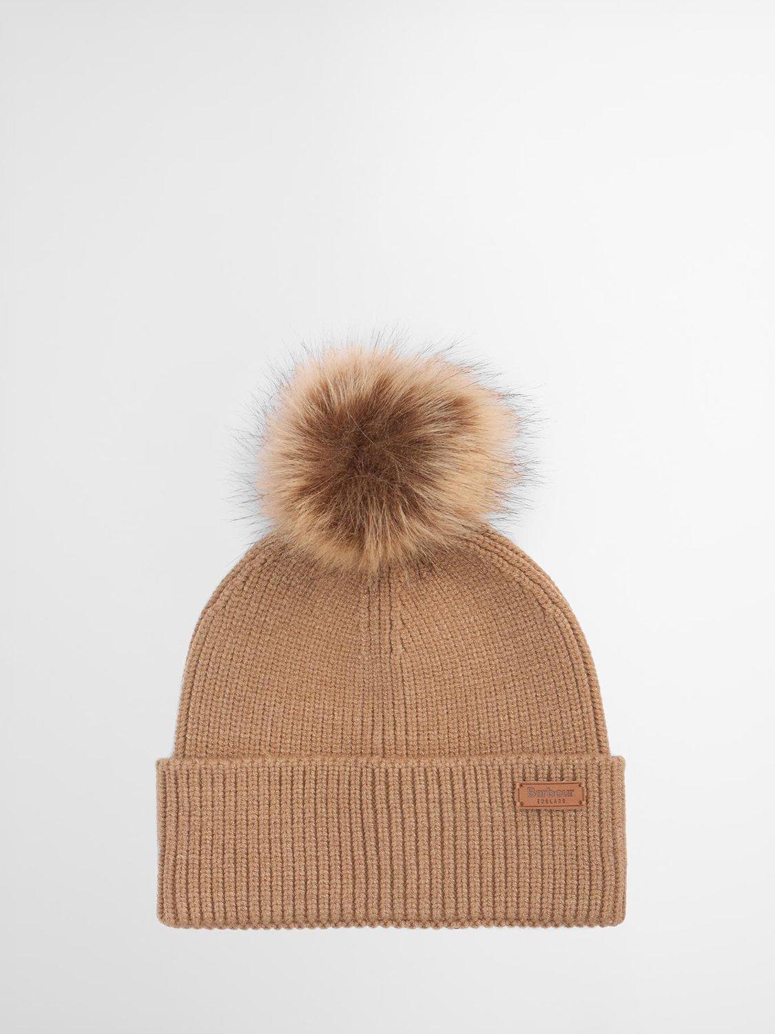 Product image 2 of 9, which shows Barbour Dover Beanie Hat & Hailes Scarf Gift Set, Brown/Multi