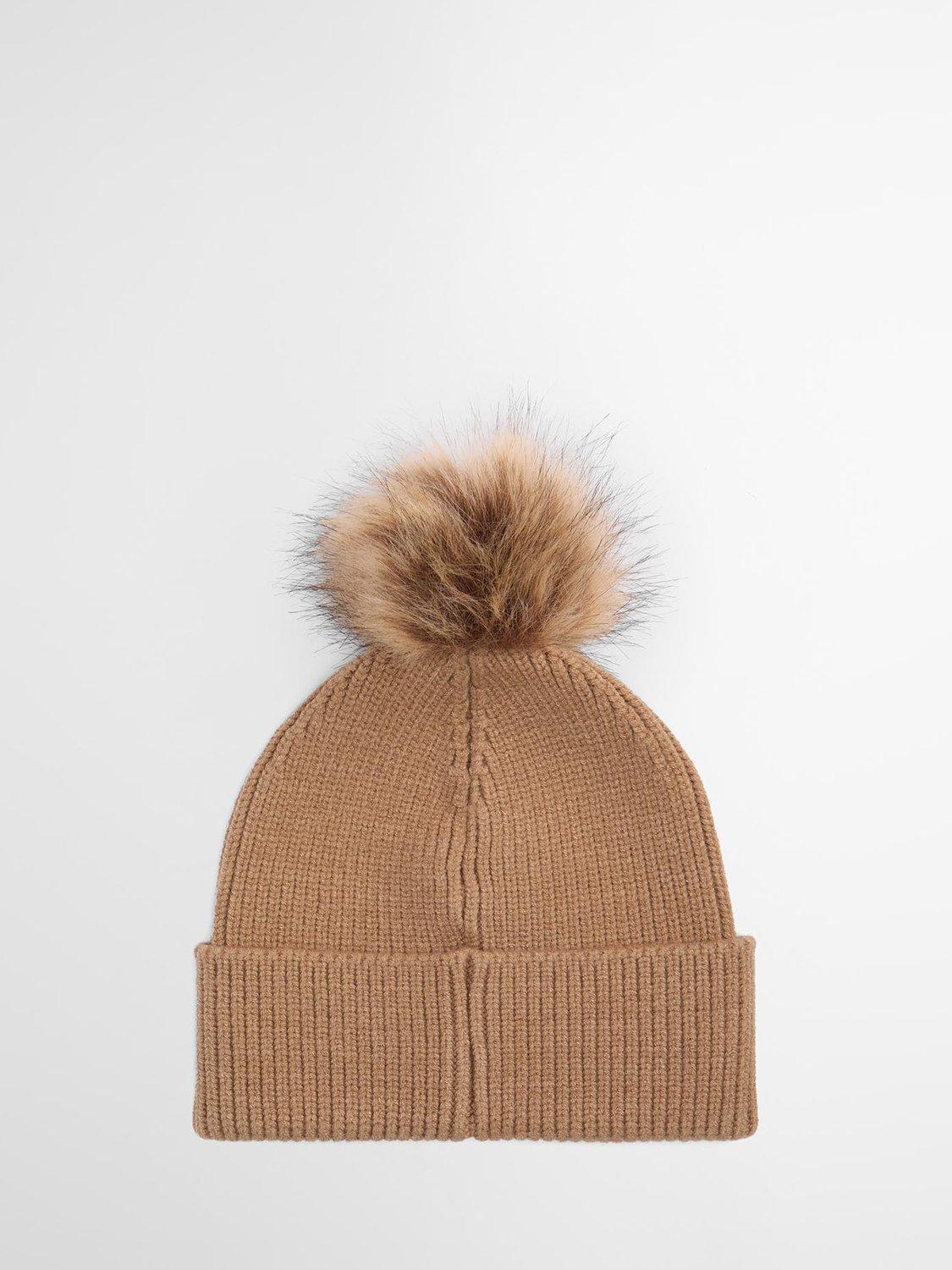 Product image 4 of 9, which shows Barbour Dover Beanie Hat & Hailes Scarf Gift Set, Brown/Multi