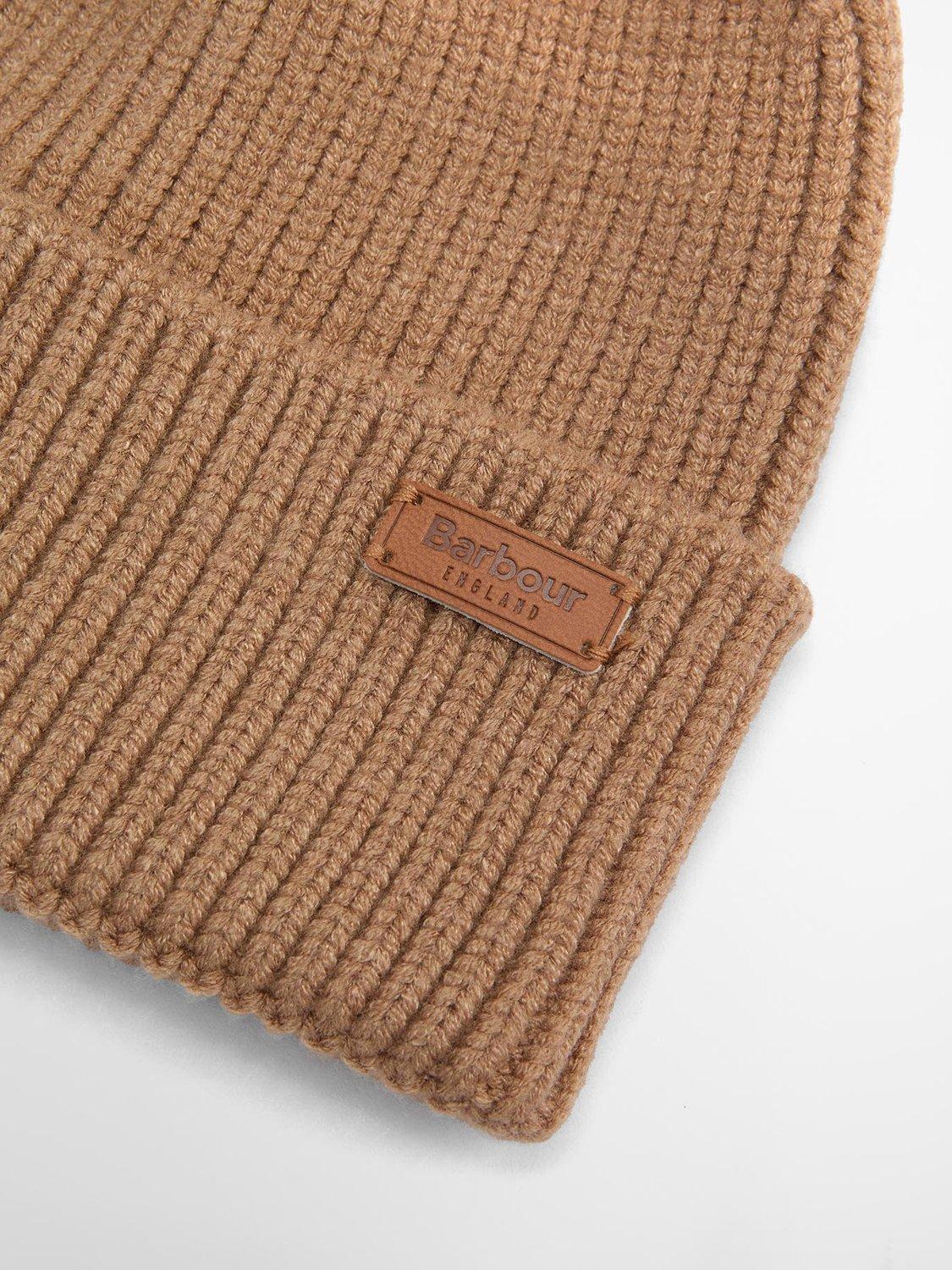 Product image 6 of 9, which shows Barbour Dover Beanie Hat & Hailes Scarf Gift Set, Brown/Multi