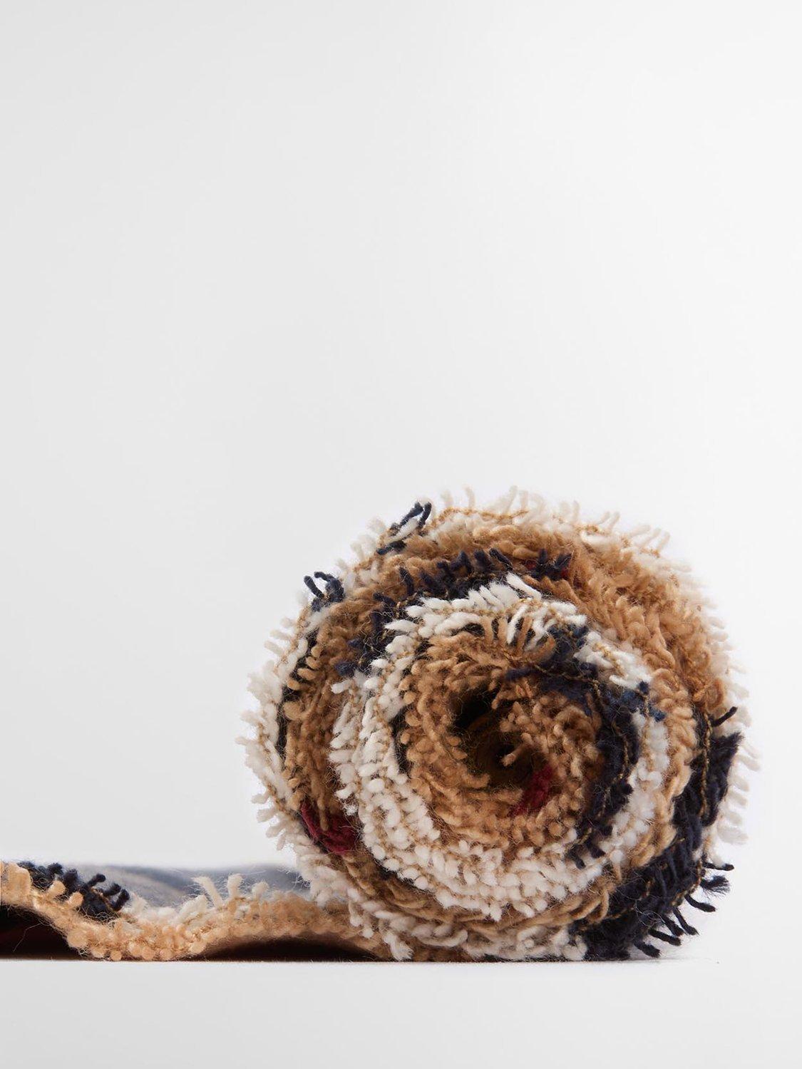 Product image 7 of 9, which shows Barbour Dover Beanie Hat & Hailes Scarf Gift Set, Brown/Multi