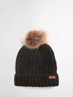 Barbour Saltburn Beanie & Scarf Gift Set, Green/Multi