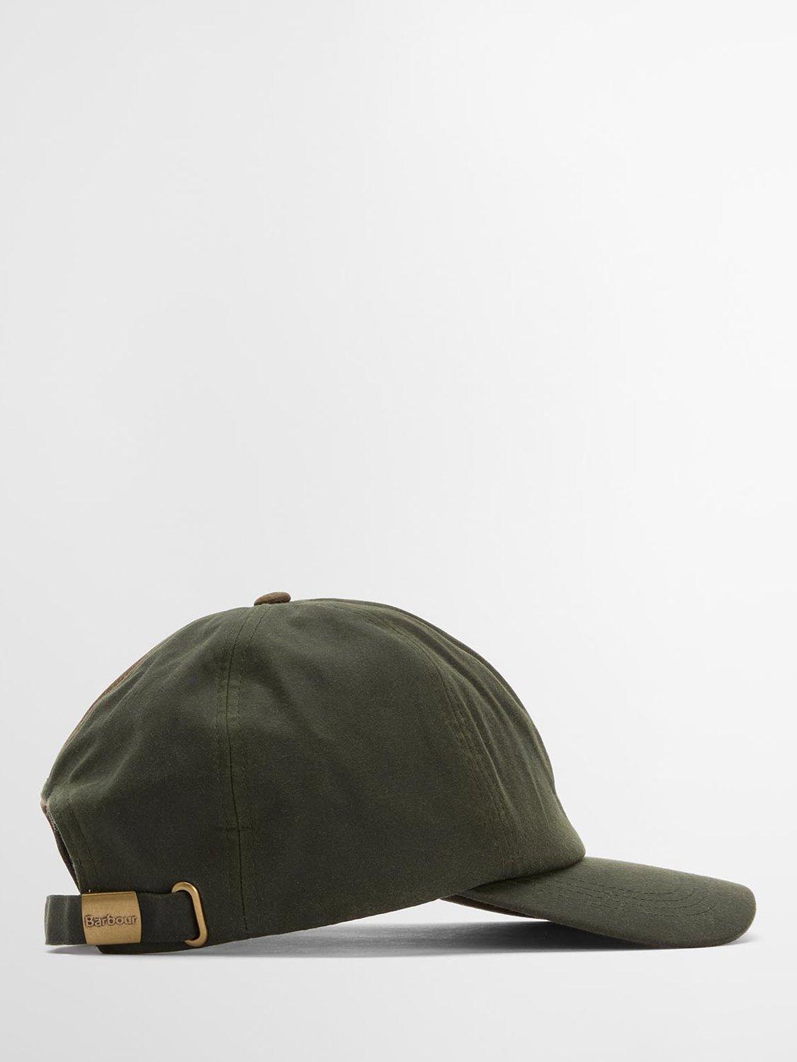 Product image 2 of 9, which shows Barbour Beauly Waxed Cotton Baseball Cap, Green/Brown