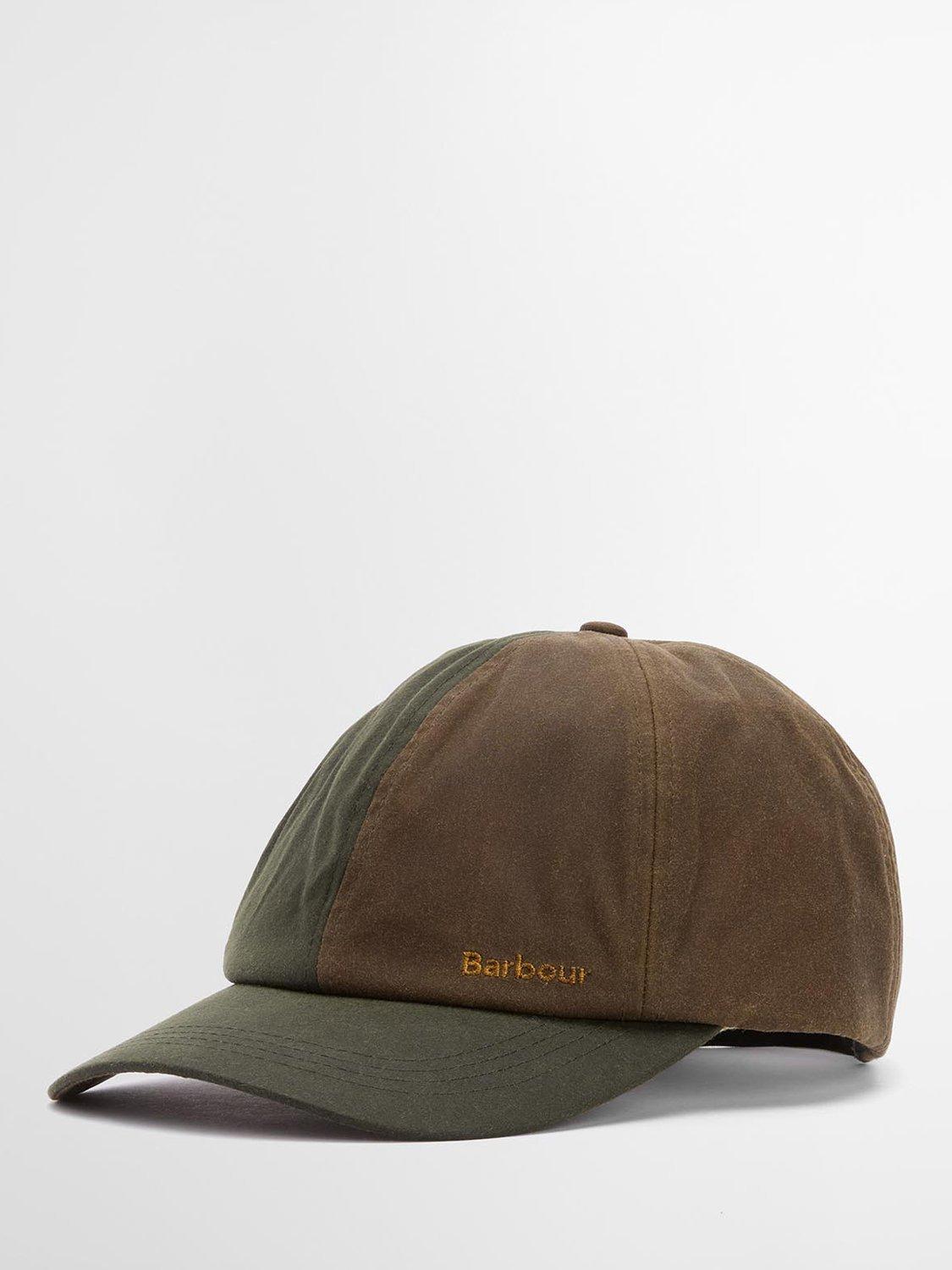 Product image 8 of 9, which shows Barbour Beauly Waxed Cotton Baseball Cap, Green/Brown