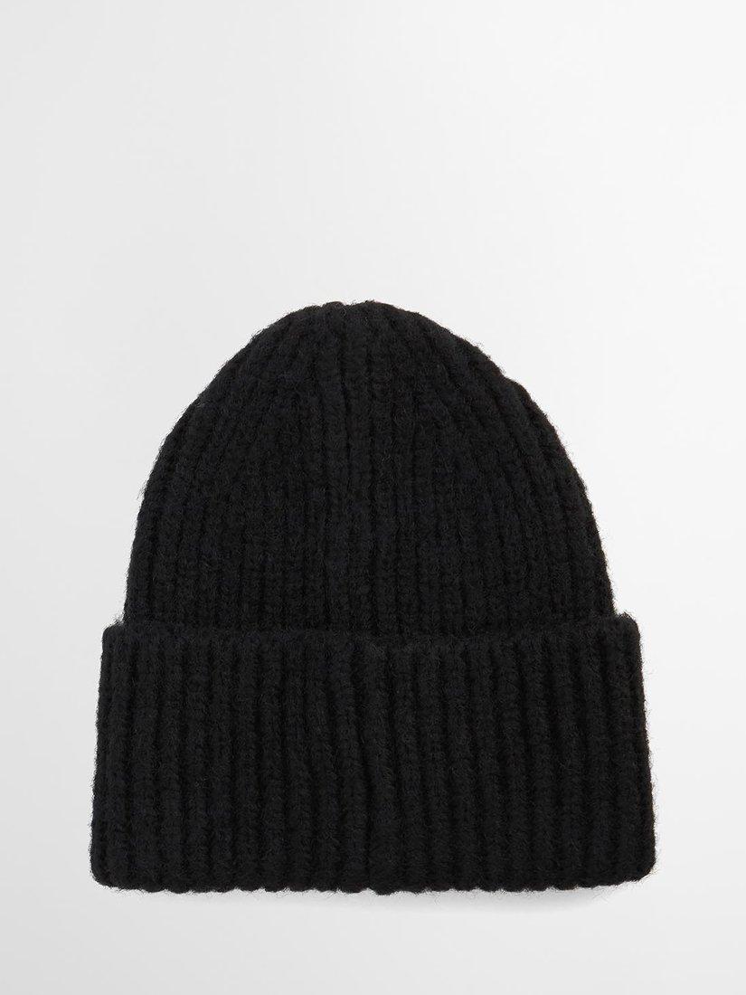 Product image 2 of 3, which shows Barbour Meryl Chunky Knit Beanie Hat, Black