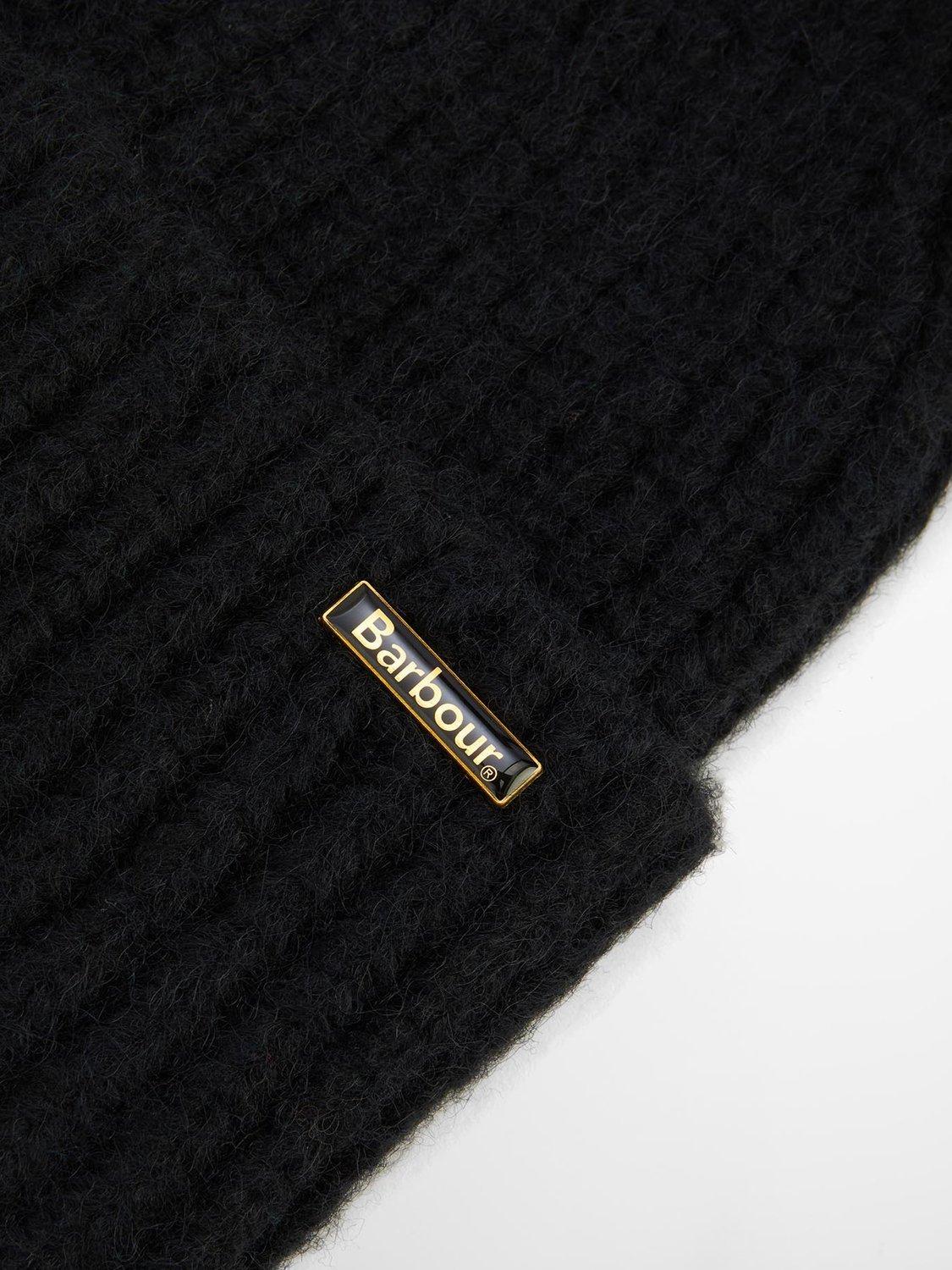 Product image 3 of 3, which shows Barbour Meryl Chunky Knit Beanie Hat, Black