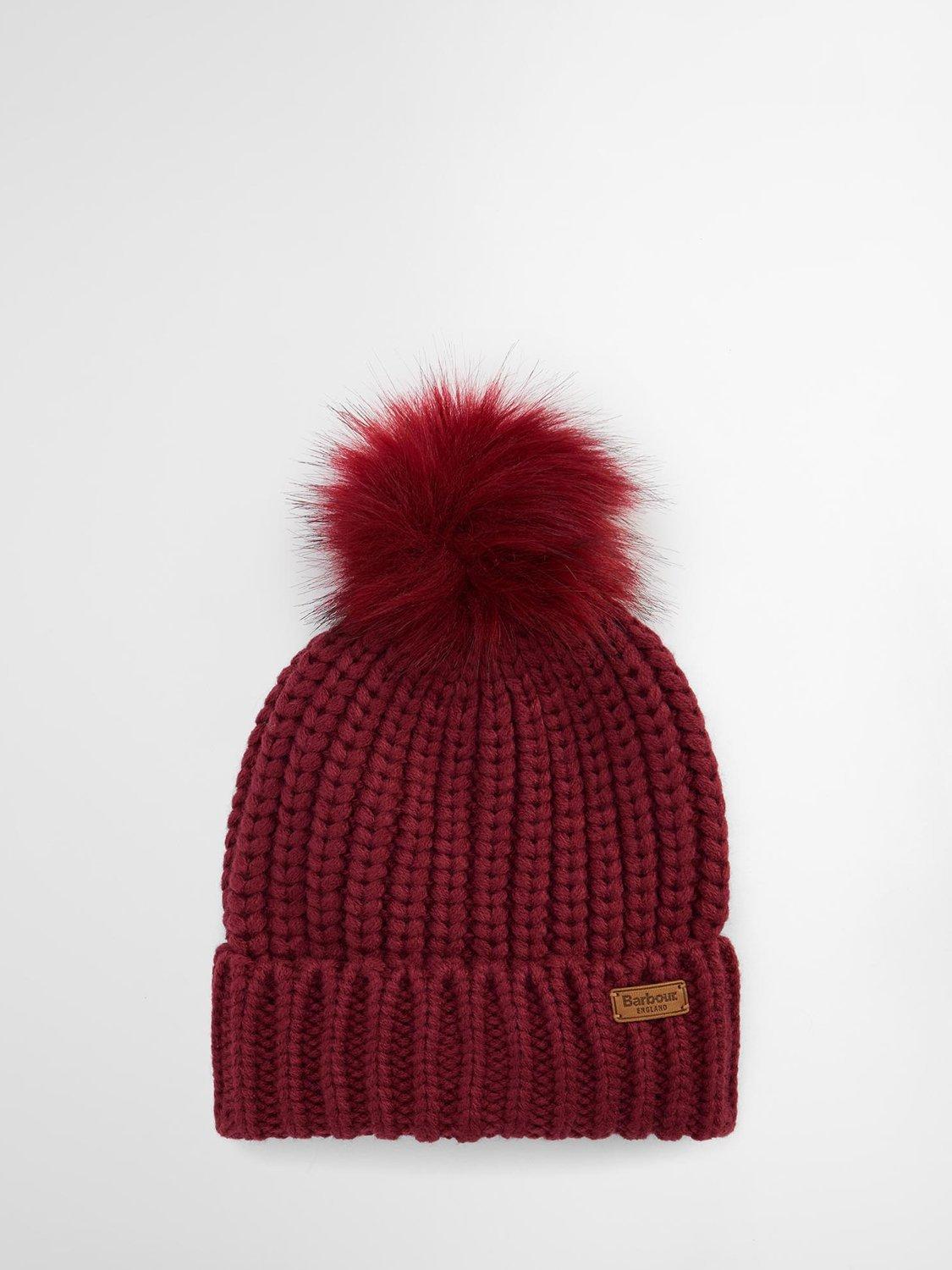 Product image 1 of 3, which shows Barbour Alnwick Beanie Hat, Red