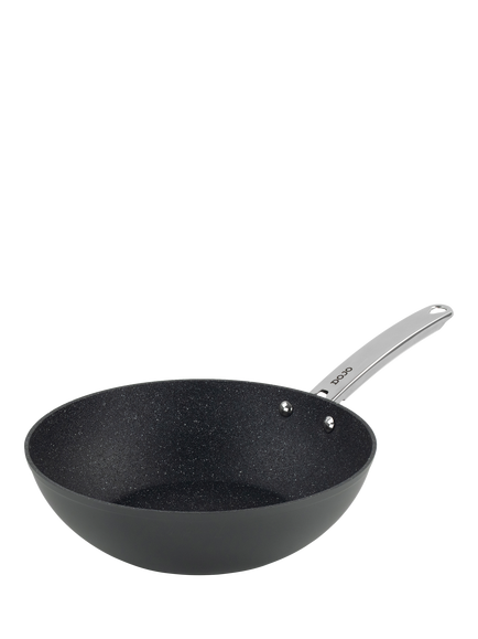 Dojo Yumi Neverstick Non-Stick Wok, 28cm, Black