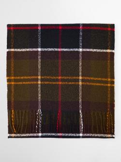 Barbour Deanna Tartan Scarf, Green/Multi - view 2, Green/Multi