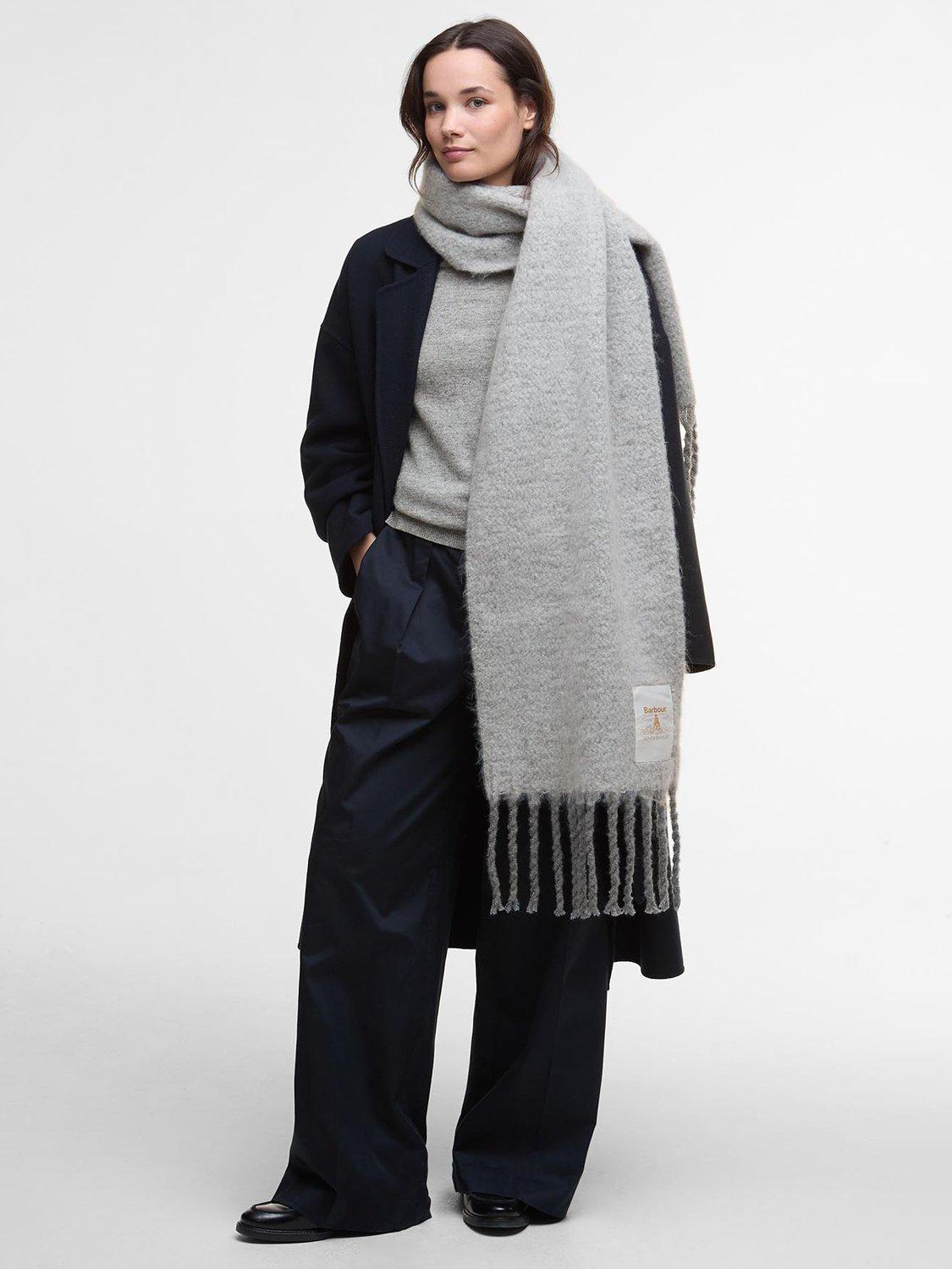 Product image 3 of 6, which shows Barbour Ellison Scarf, Light Grey