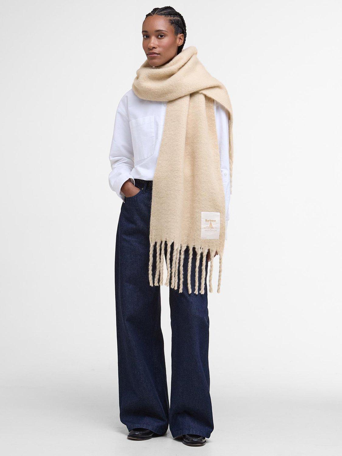 Product image 3 of 6, which shows Barbour Ellison Scarf, Cream