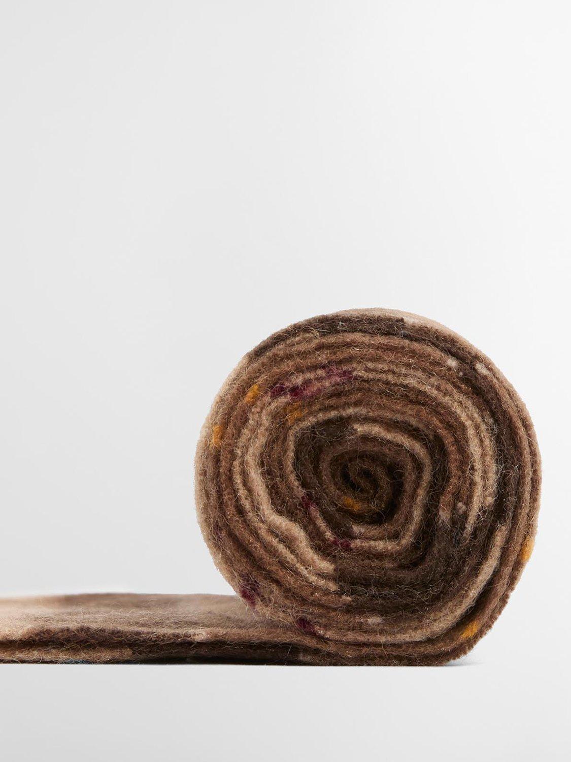 Product image 5 of 6, which shows Barbour Tartan Lambswool Blend Scarf, Brown/Multi