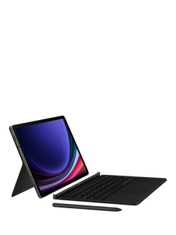 Samsung AI Book Cover Keyboard with Trackpad for Galaxy Tab S10 FE, S9, S9 FE, Black