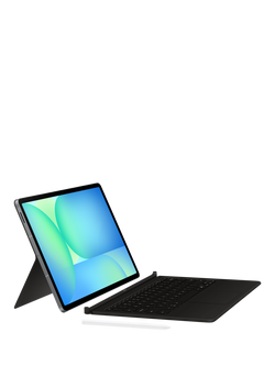 Samsung AI Book Cover Keyboard with Trackpad for Galaxy Tab S10 FE+, Black, Black