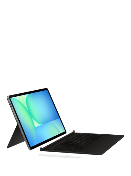 Samsung AI Book Cover Keyboard with Trackpad for Galaxy Tab S10 FE+, Black, Black