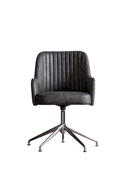 Gallery Direct Fresno Swivel Chair, Antique Ebony, Antique Ebony