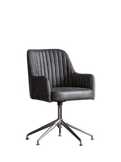 Gallery Direct Fresno Swivel Chair, Antique Ebony - view 2, Antique Ebony