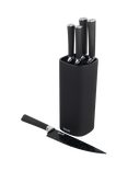 Dojo Yumi Universal Knife Block Filled with 5 Non-Stick Kitchen Knives