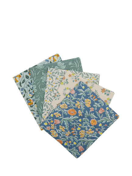Liberty Fabrics Craft Garden Collection May's Flowers Fat Quarters, Pack of 5, Multi, Multi