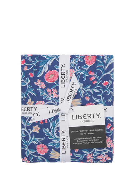 Liberty Fabrics Craft Garden Collection Willow Stitch Fat Quarters, Pack of 5, Multi - view 2, Multi