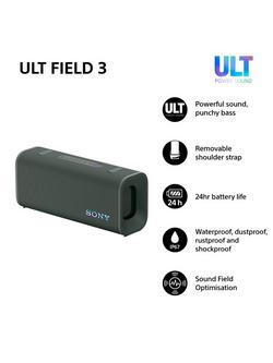 Sony SRS-ULT30 ULT Field 3 Waterproof Bluetooth Portable Speaker with ULT POWER SOUND - view 2, Forest Gray