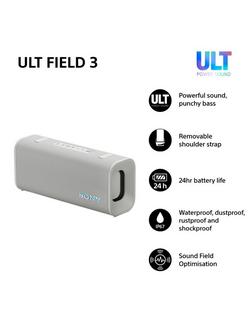 Sony SRS-ULT30 ULT Field 3 Waterproof Bluetooth Portable Speaker with ULT POWER SOUND - view 2, White