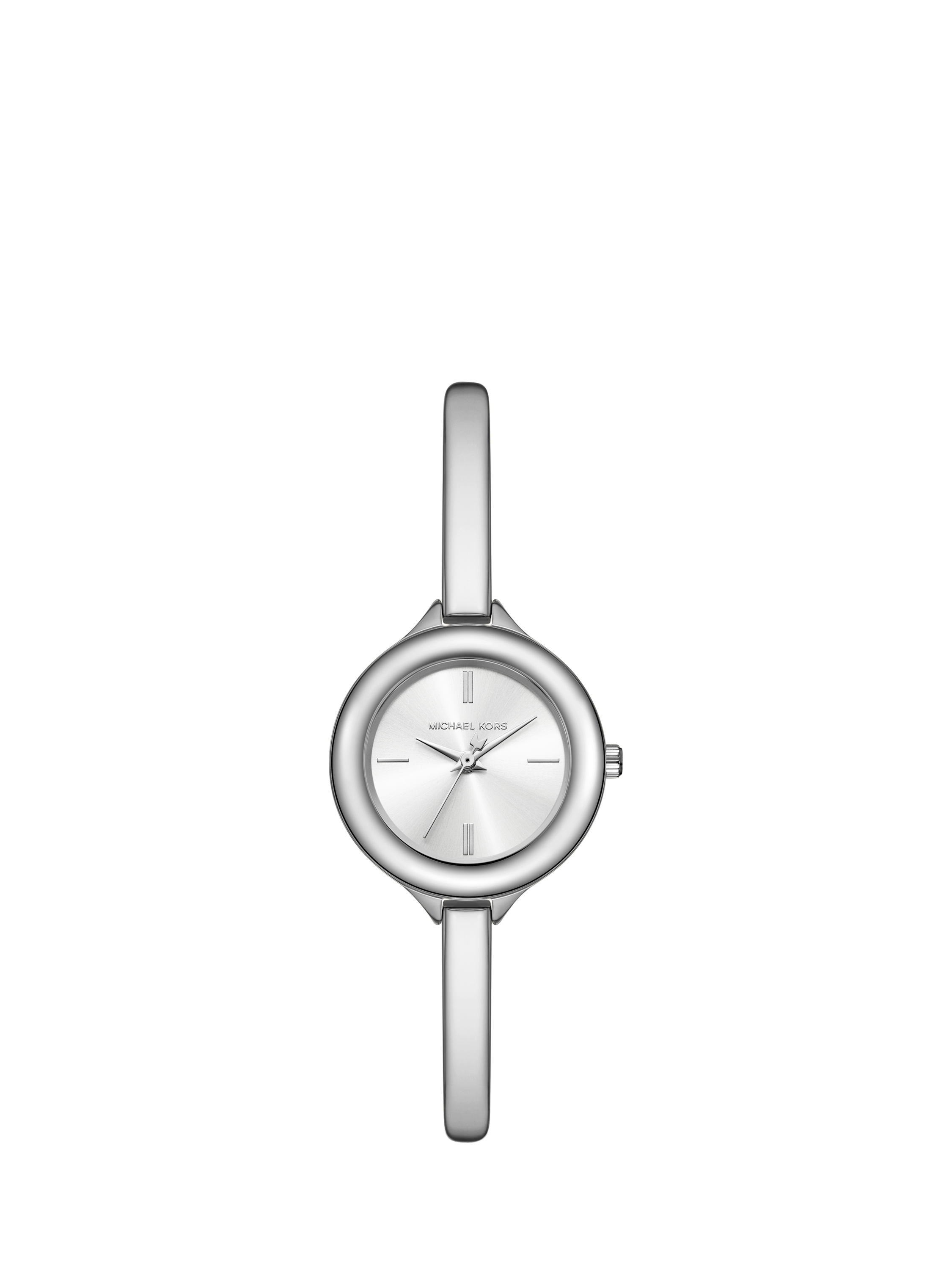 Product image 1 of 4, which shows Michael Kors MK4930 Izzy Women's Round Bracelet Strap Watch, Silver