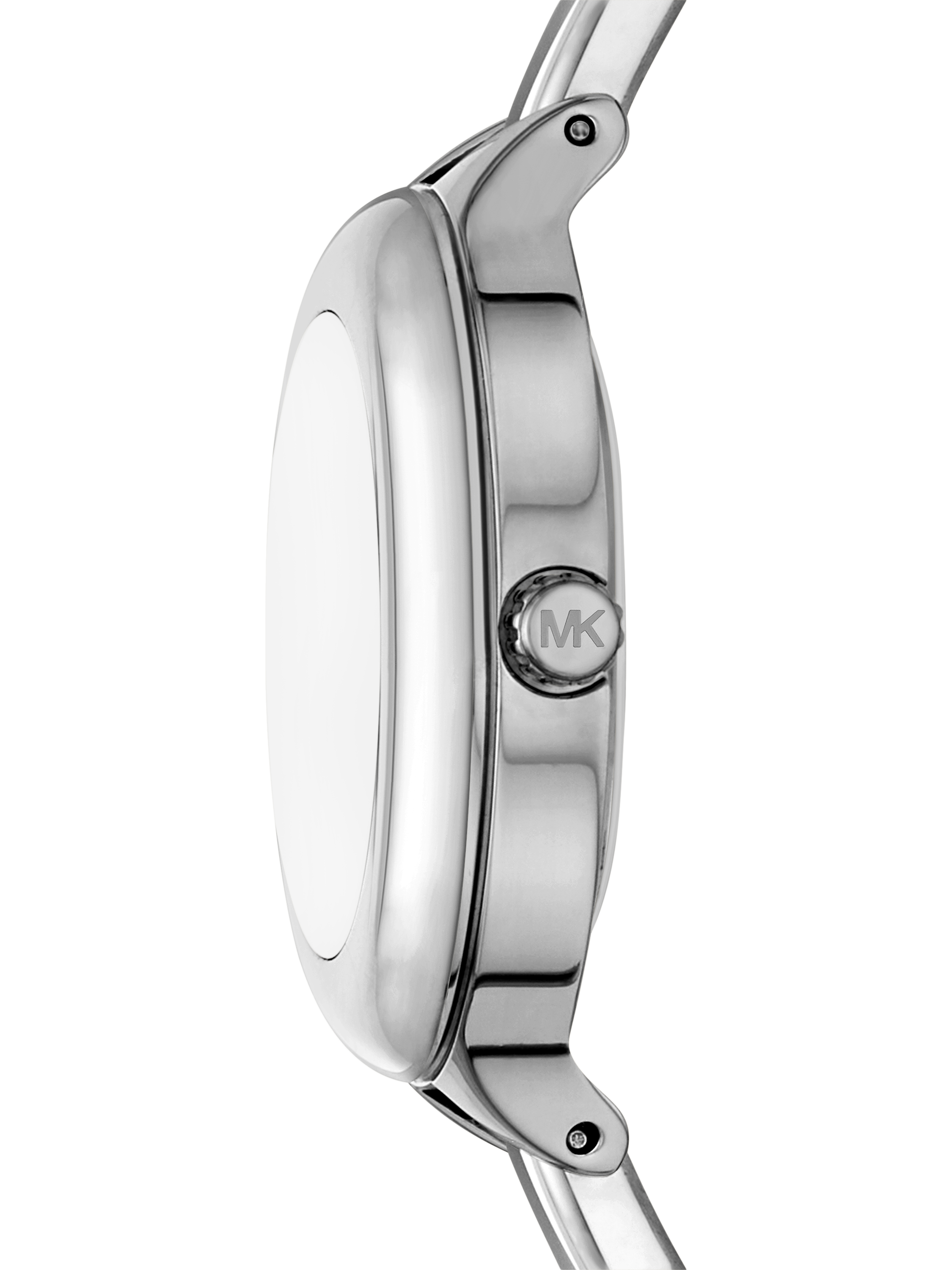 Product image 2 of 4, which shows Michael Kors MK4930 Izzy Women's Round Bracelet Strap Watch, Silver