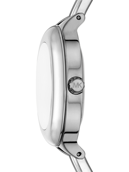Michael Kors MK4930 Izzy Women's Round Bracelet Strap Watch, Silver - view 2, Silver