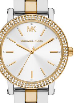 Michael Kors MK7550 Corey Women's Studded Bracelet Strap Watch, Two-tone - view 2, Two-tone