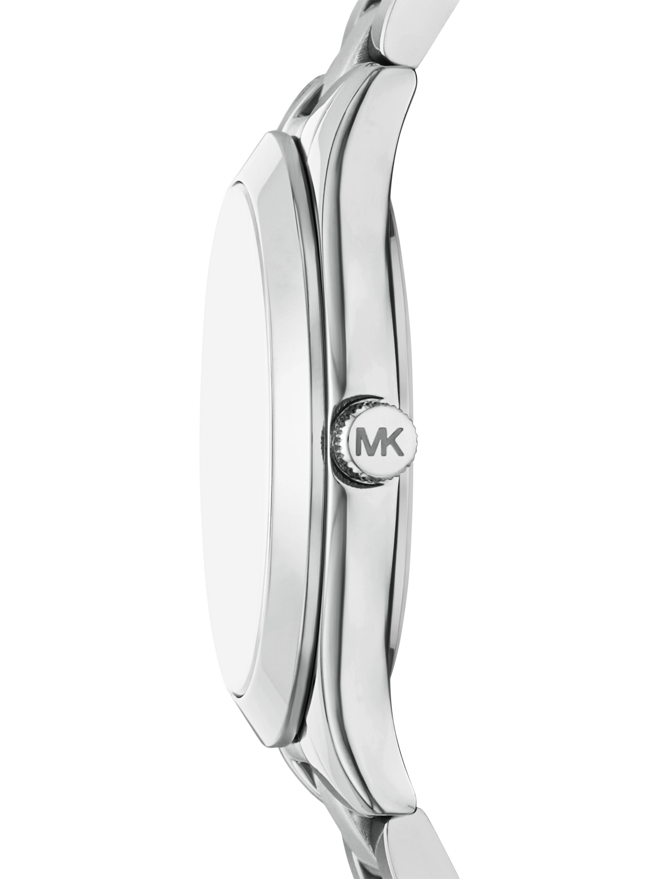 Product image 2 of 4, which shows Michael Kors MK7563 Women's Slim Runway Watch Gift Set, Silver