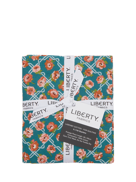Liberty Fabrics Floral Nostalgia Beatrice Fat Quarters, Pack of 5, Multi - view 2, Multi