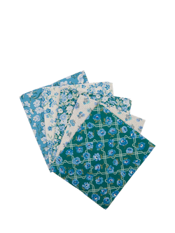 Liberty Fabrics Floral Nostalgia Rosemary Blooms Fat Quarters, Pack of 5, Multi, Multi