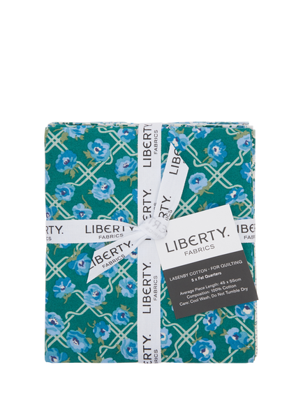 Liberty Fabrics Floral Nostalgia Rosemary Blooms Fat Quarters, Pack of 5, Multi - view 2, Multi