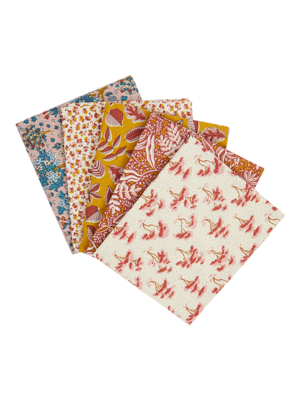 Liberty Fabrics Autumn Woodland Bountiful Forest Fat Quarters, Pack of 5, Multi, Multi