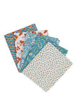 Liberty Fabrics Floral Nostalgia Rustling Grass Fat Quarters, Pack of 5, Multi, Multi