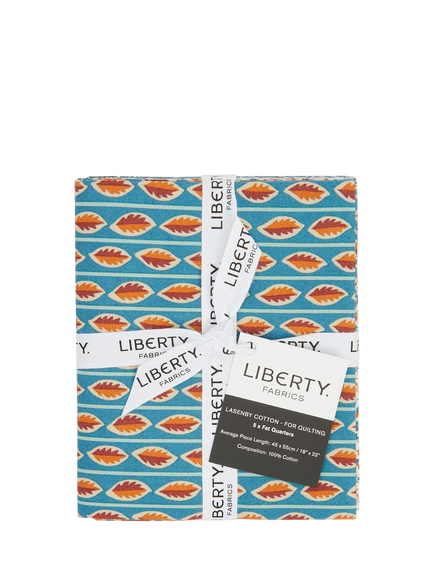 Liberty Fabrics Floral Nostalgia Rustling Grass Fat Quarters, Pack of 5, Multi - view 2, Multi