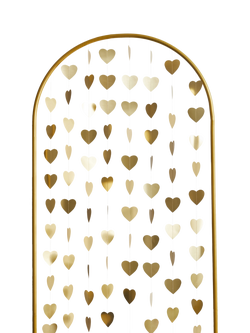 Hootyballoo Hearts Hanging Backdrop, Gold